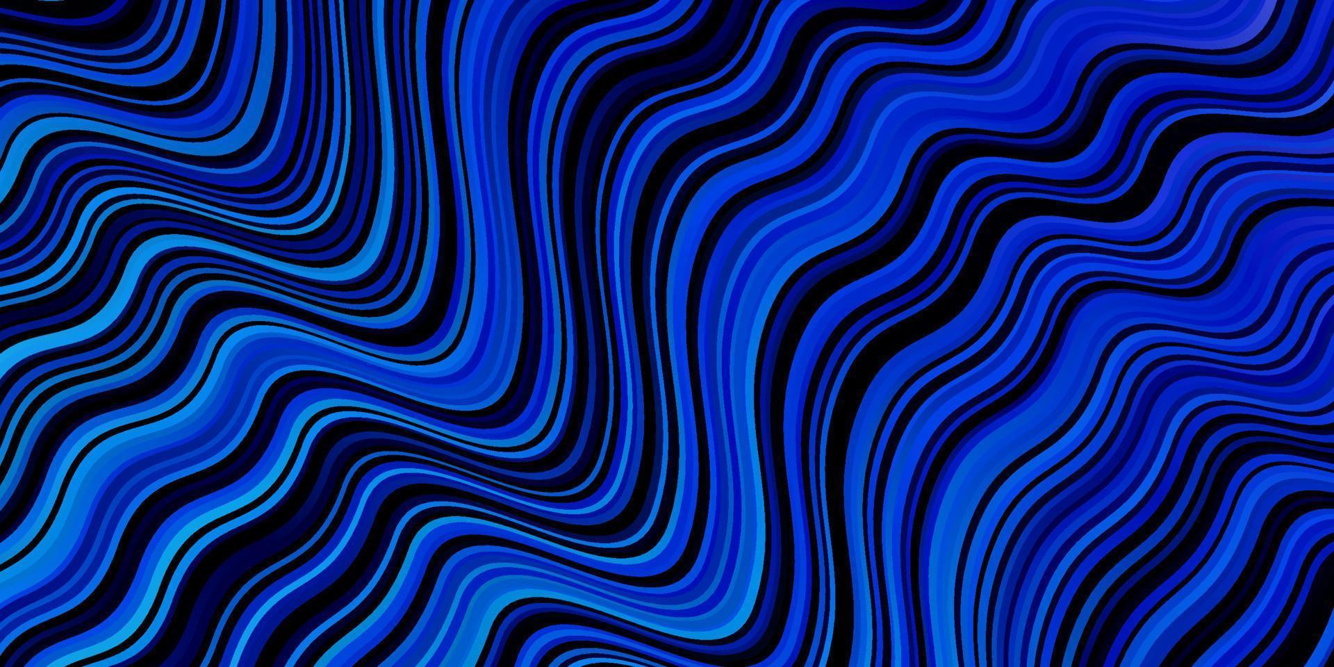 Fondo de vector azul oscuro con líneas dobladas.