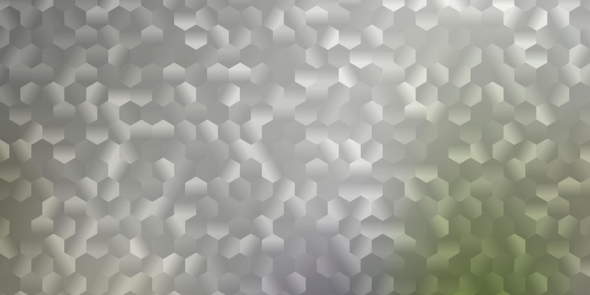 cubierta de vector gris claro con hexágonos simples.