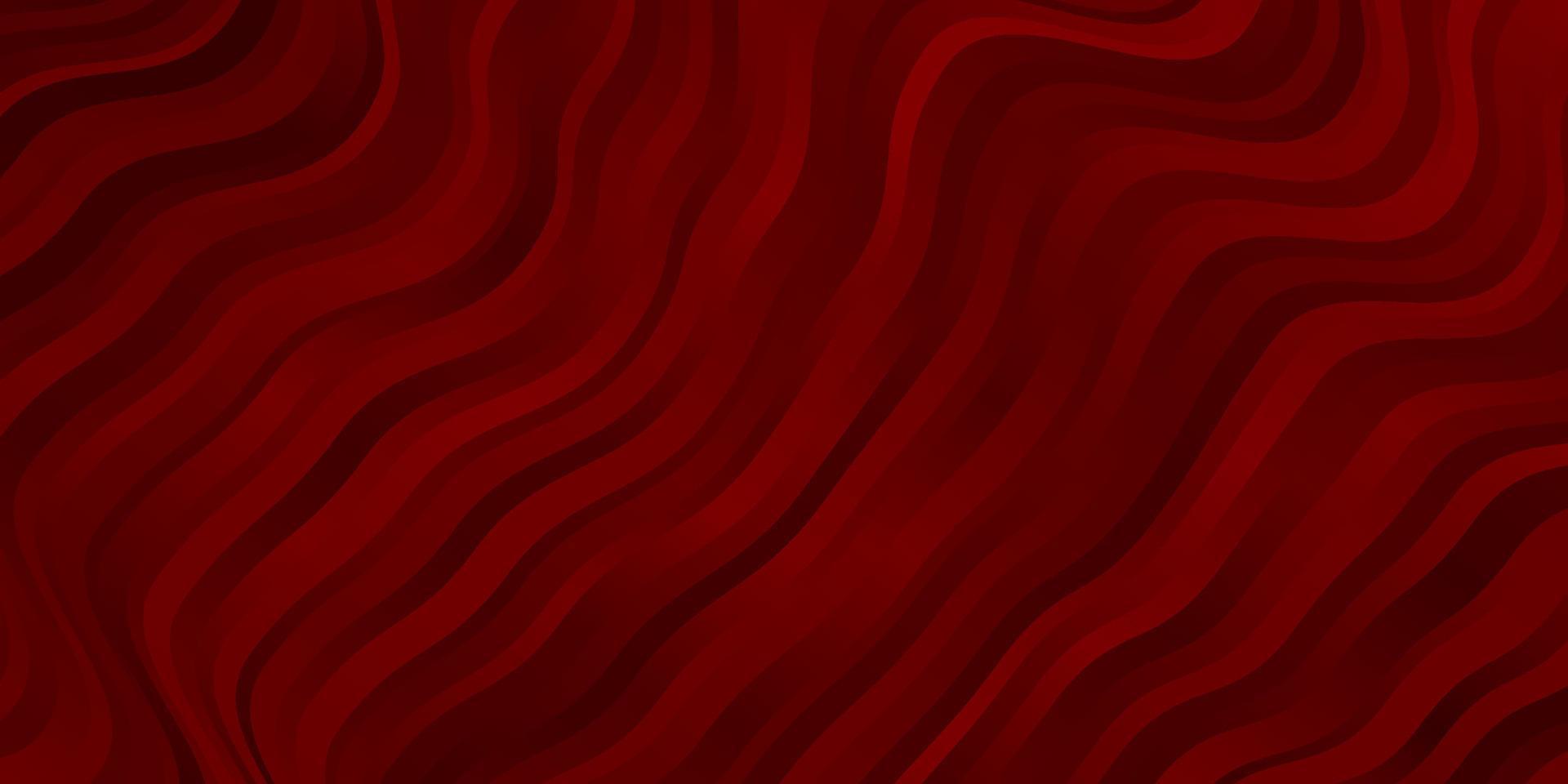 Dark Red vector background with bent lines.