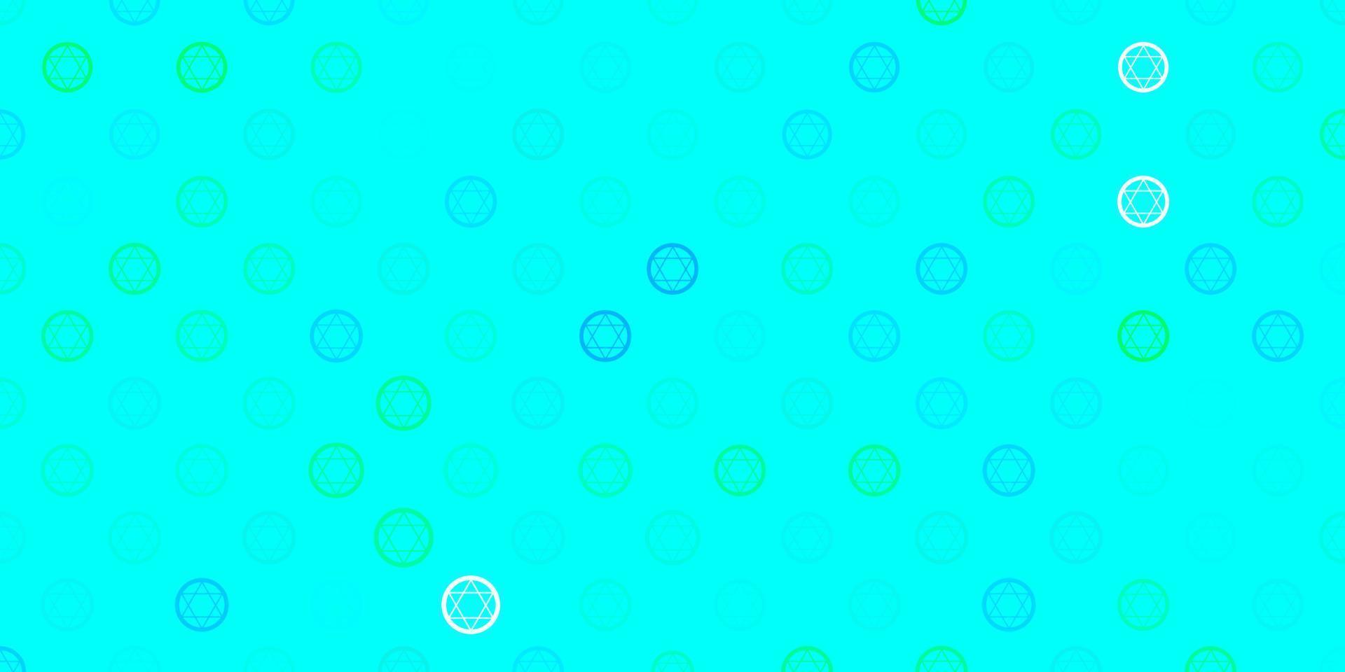 Light Green vector pattern with magic elements.