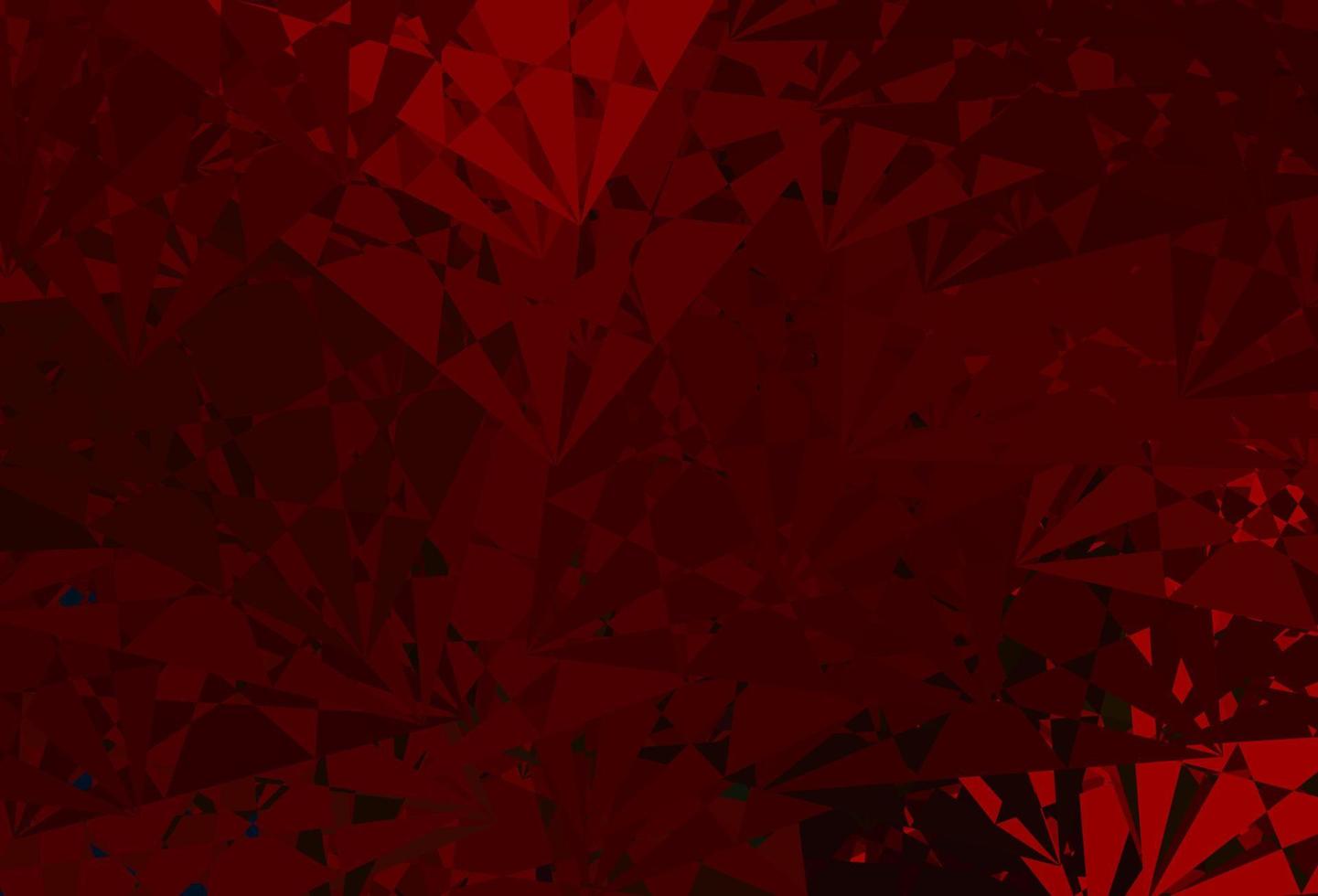 Dark Green, Red vector background with random forms.