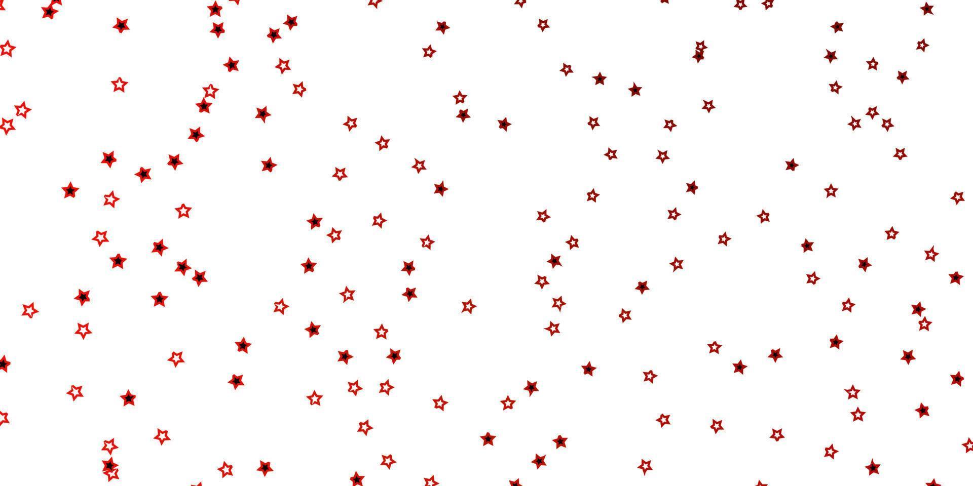 Dark Red vector texture with beautiful stars.