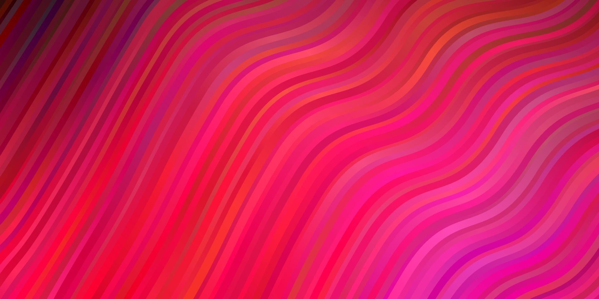 Dark Red vector background with bent lines.