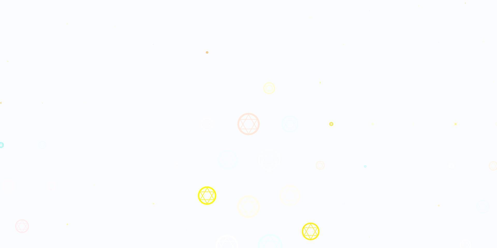 Light Blue, Yellow vector backdrop with mystery symbols.