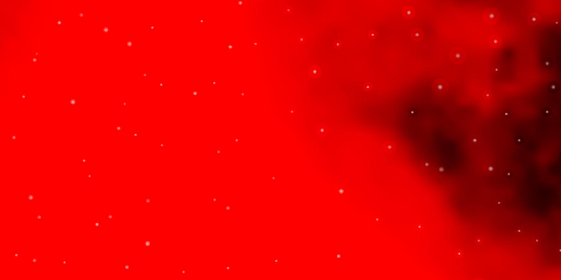 Light Red vector template with neon stars.