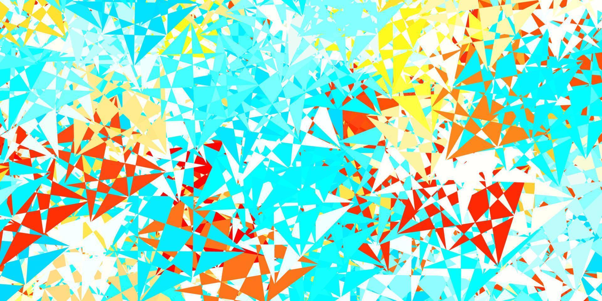 Light blue, yellow vector pattern with polygonal shapes.
