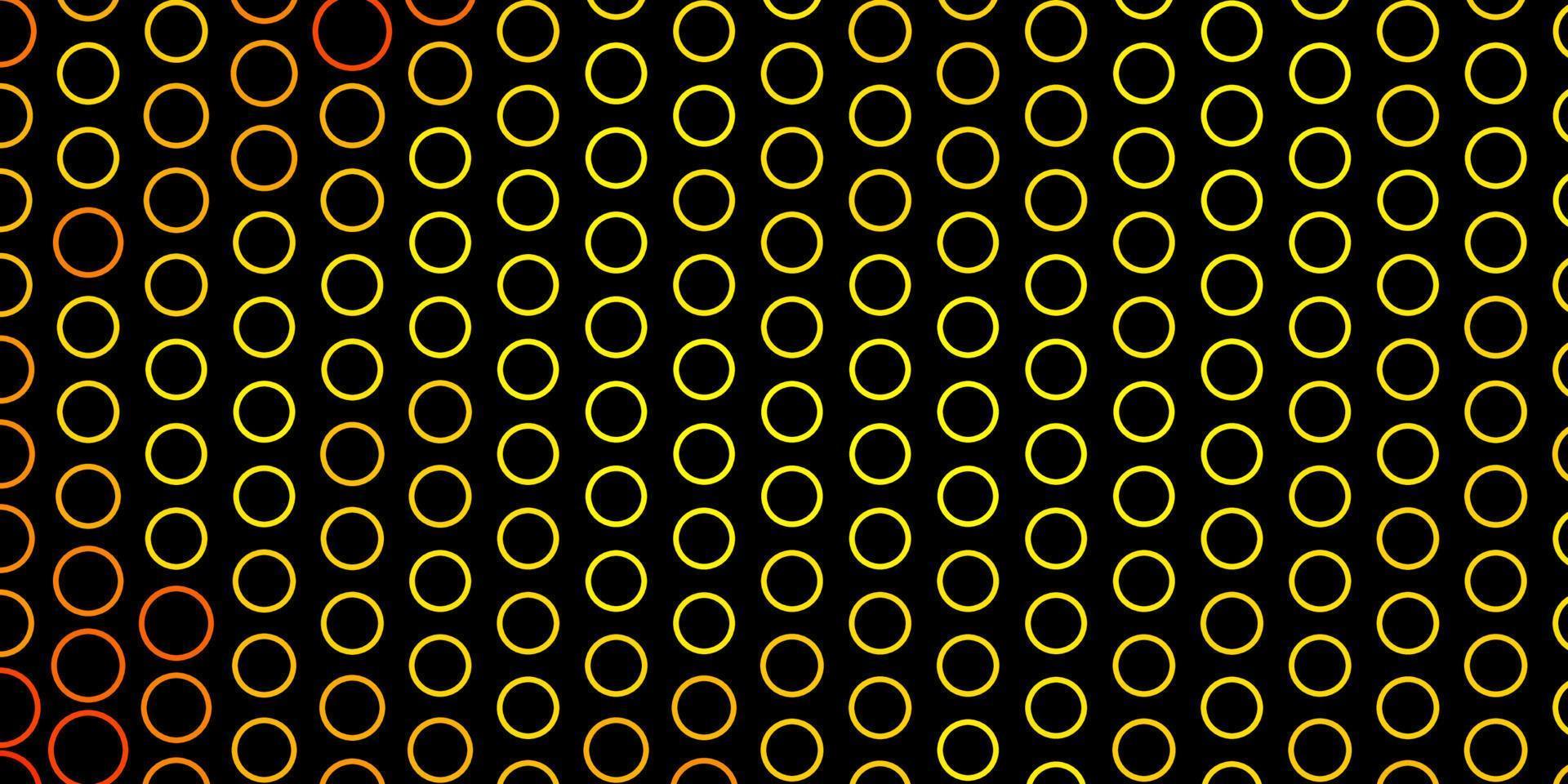Dark Yellow vector layout with circles.