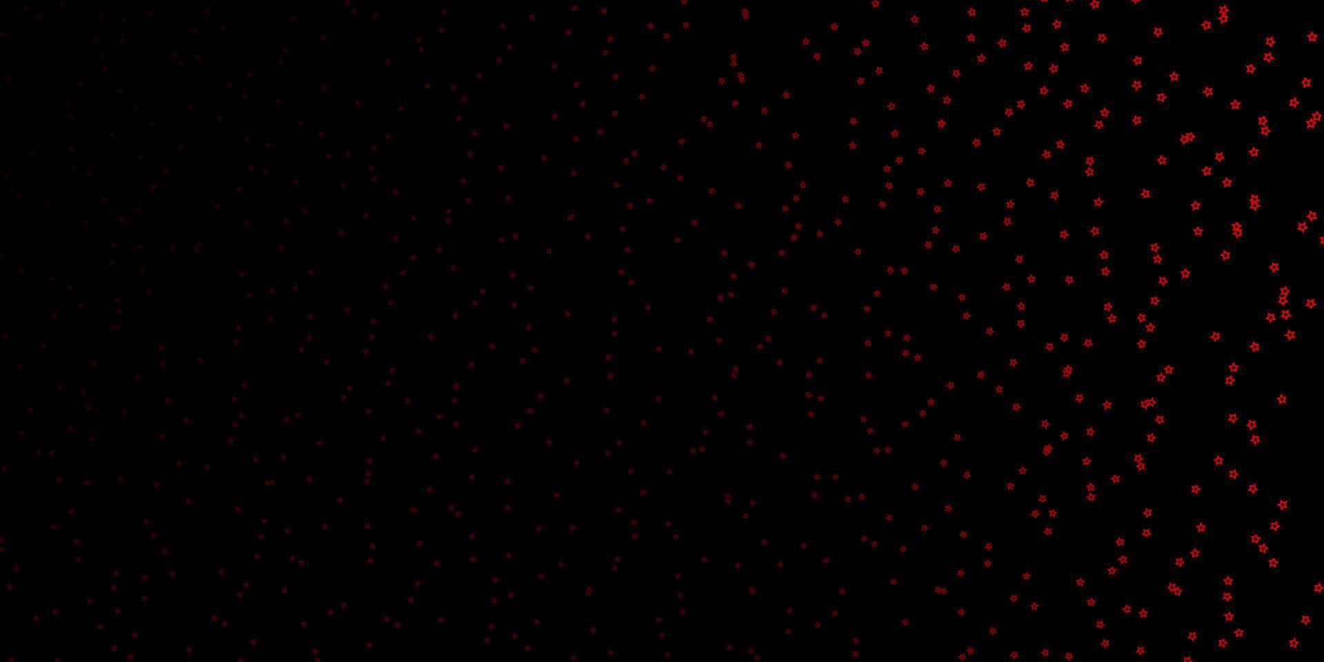 Dark Red vector background with colorful stars.