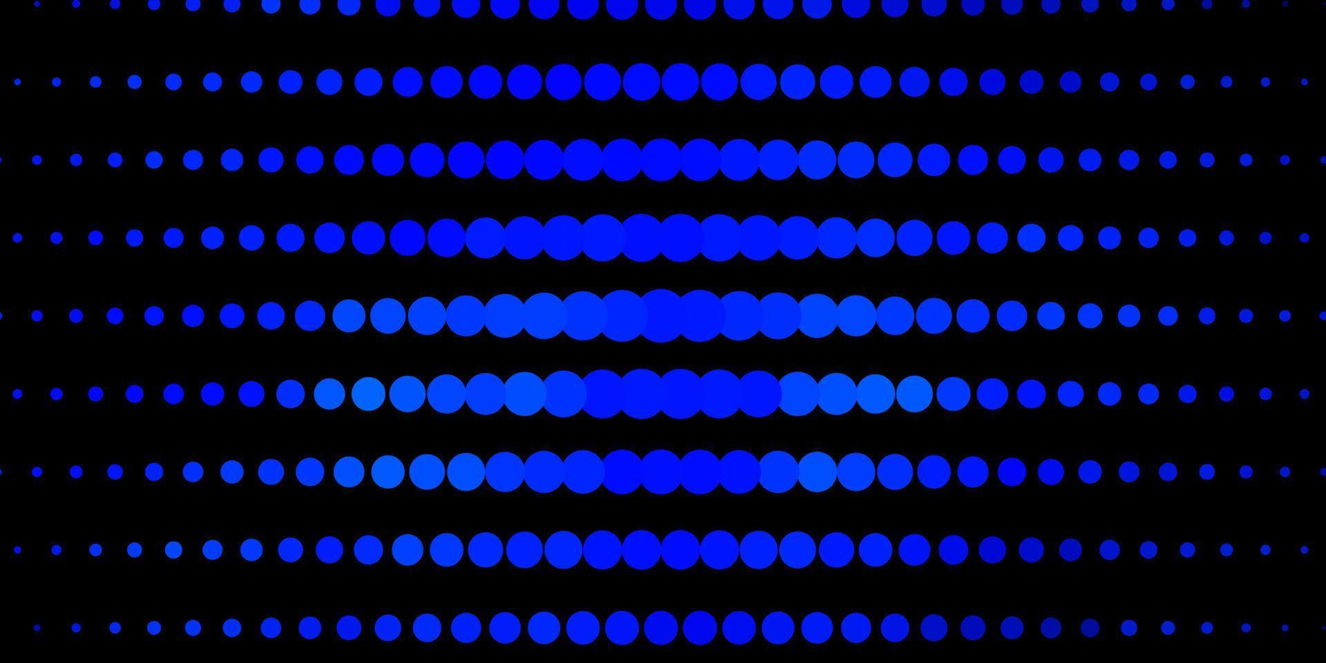 Telón de fondo de vector azul oscuro con círculos.