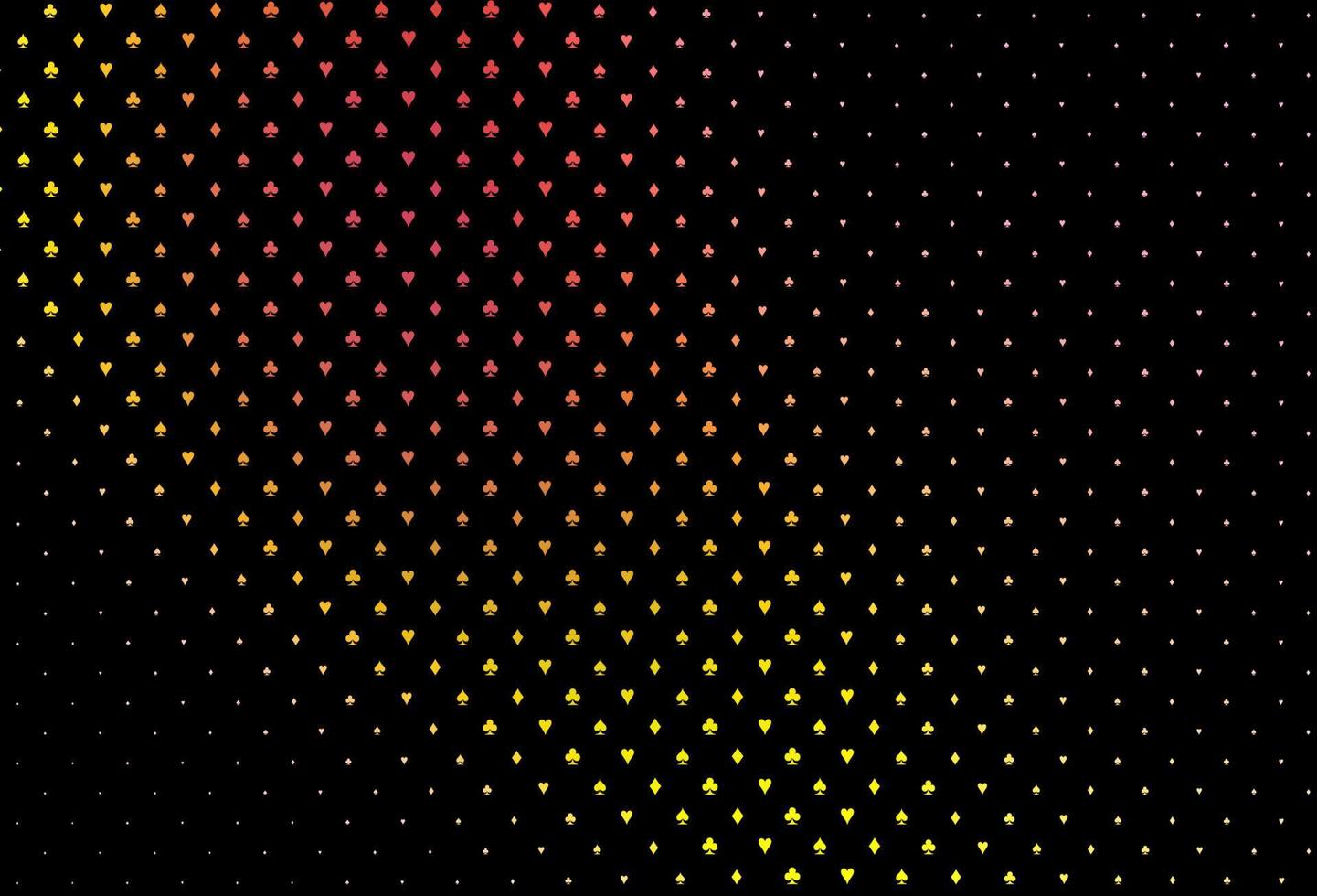 Dark pink, yellow vector pattern with symbol of cards.