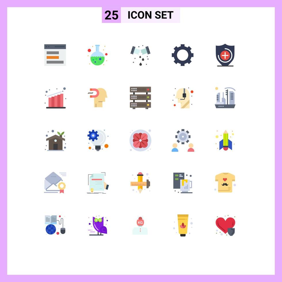 Pictogram Set of 25 Simple Flat Colors of healthcare technology leak set devices Editable Vector Design Elements