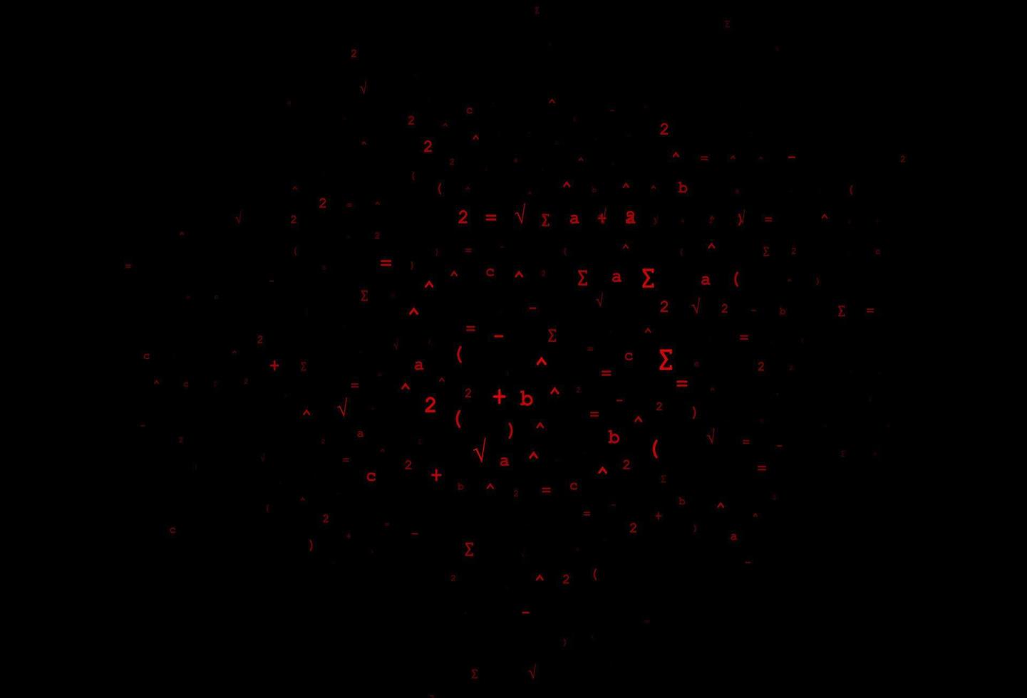 Dark Red vector cover with math elements.