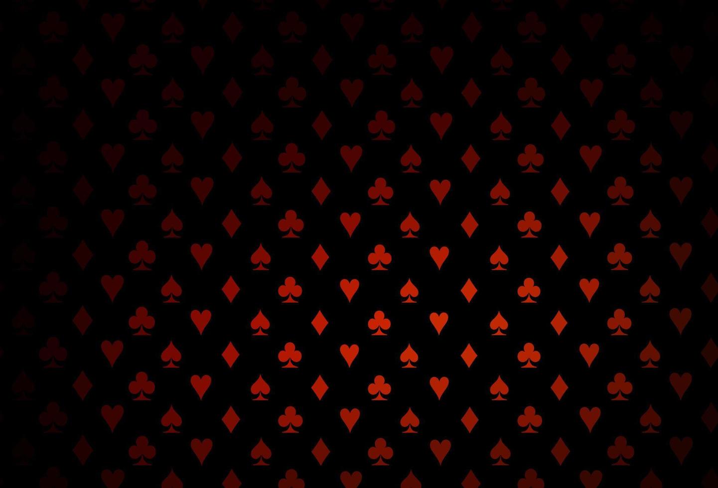 Dark red vector texture with playing cards.