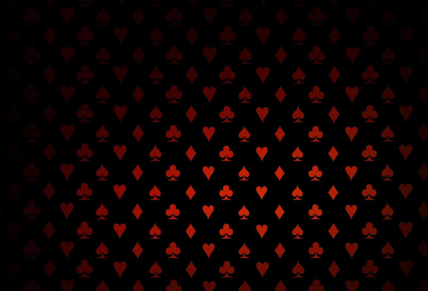 textura de vector rojo oscuro con naipes.