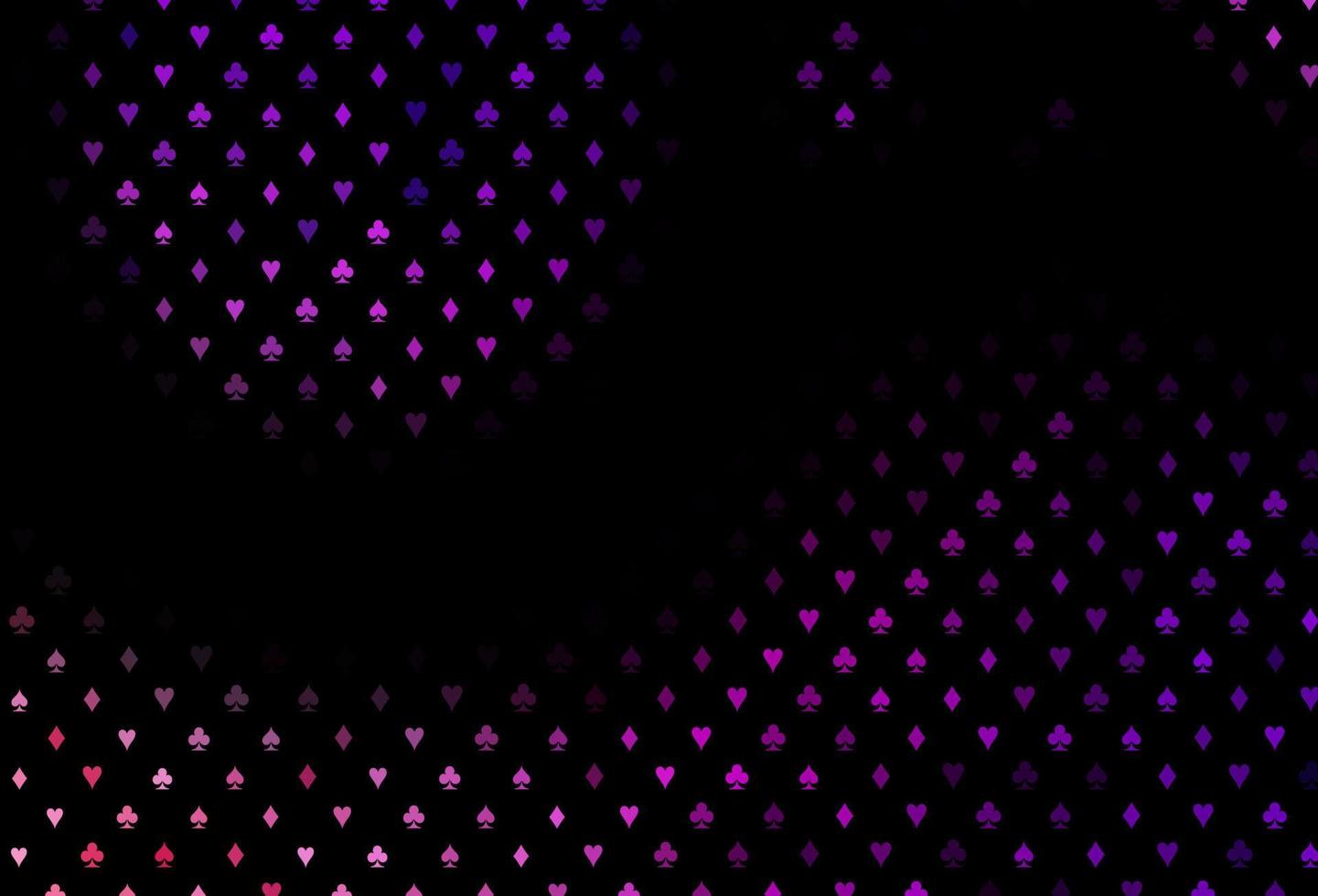 Dark purple vector background with cards signs.