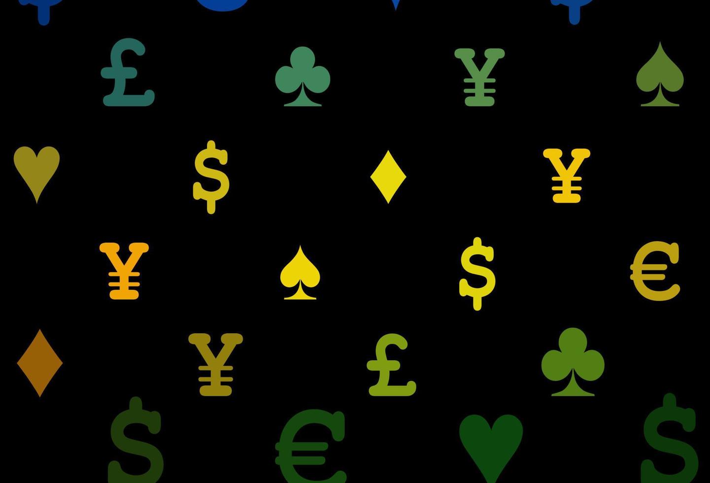 Dark red vector template with poker symbols.