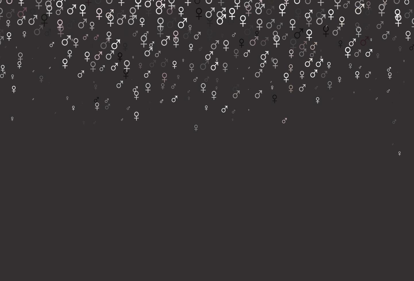 Light red, yellow vector backdrop with gender signs.