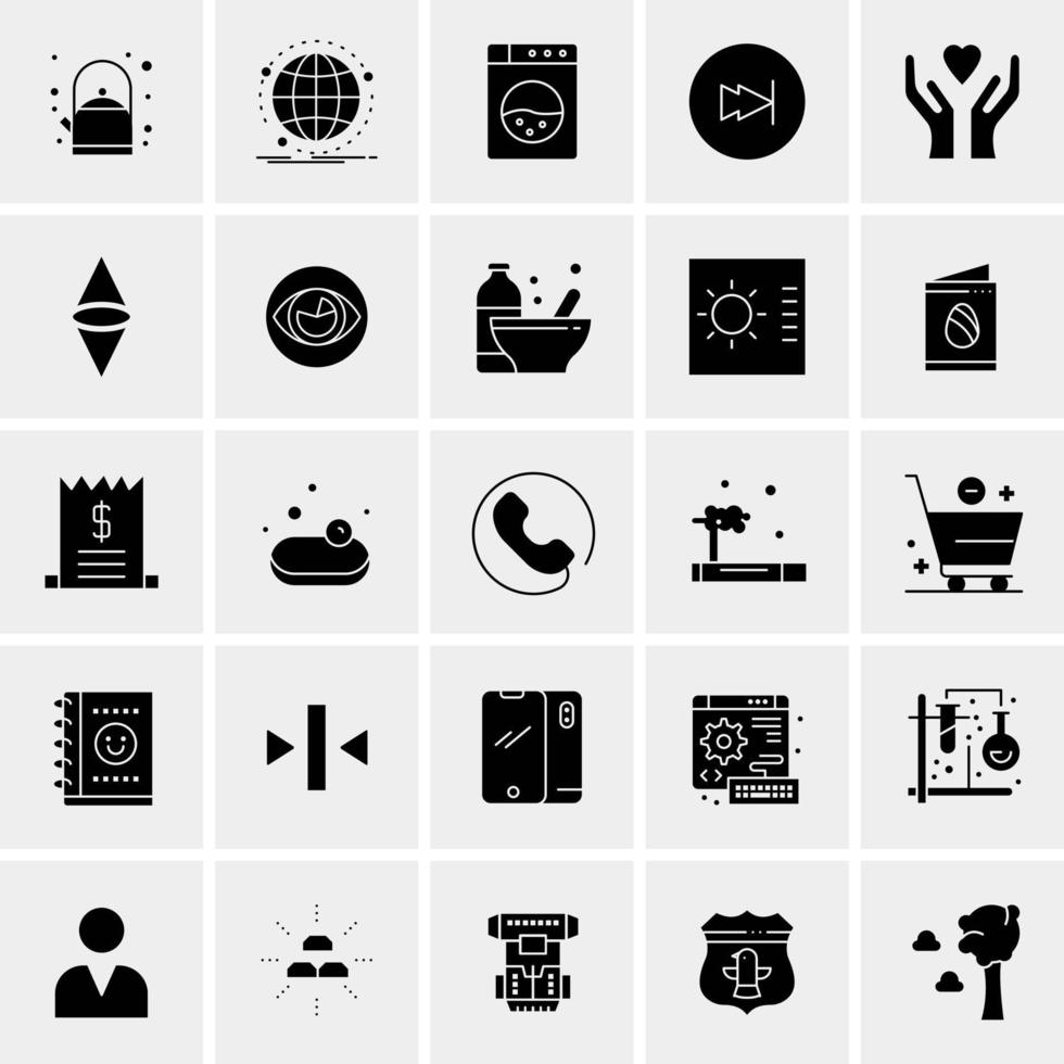 25 iconos de negocios universales vector ilustración de icono creativo para usar en proyectos relacionados con la web y dispositivos móviles