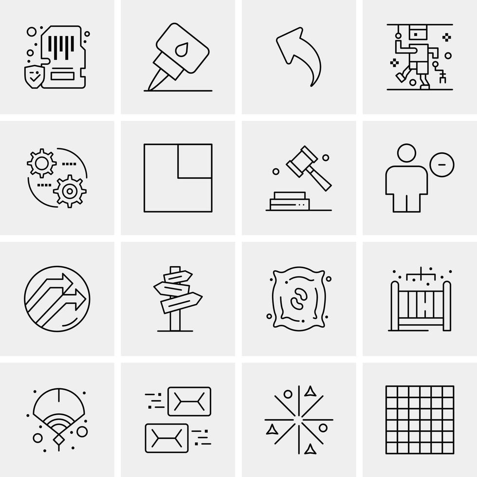 16 Business Universal Icons Vector Creative Icon Illustration to use in web and Mobile Related project