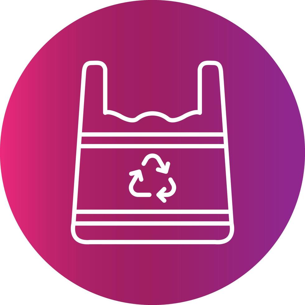 Recycled Plastic Bag Creative Icon Design vector