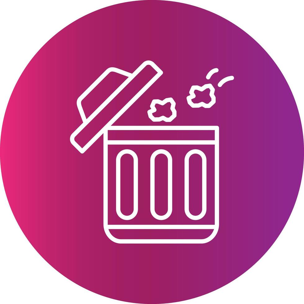 Throwing Trash Creative Icon Design vector