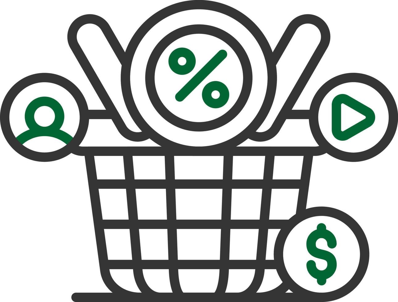 basket Creative Icon Design vector