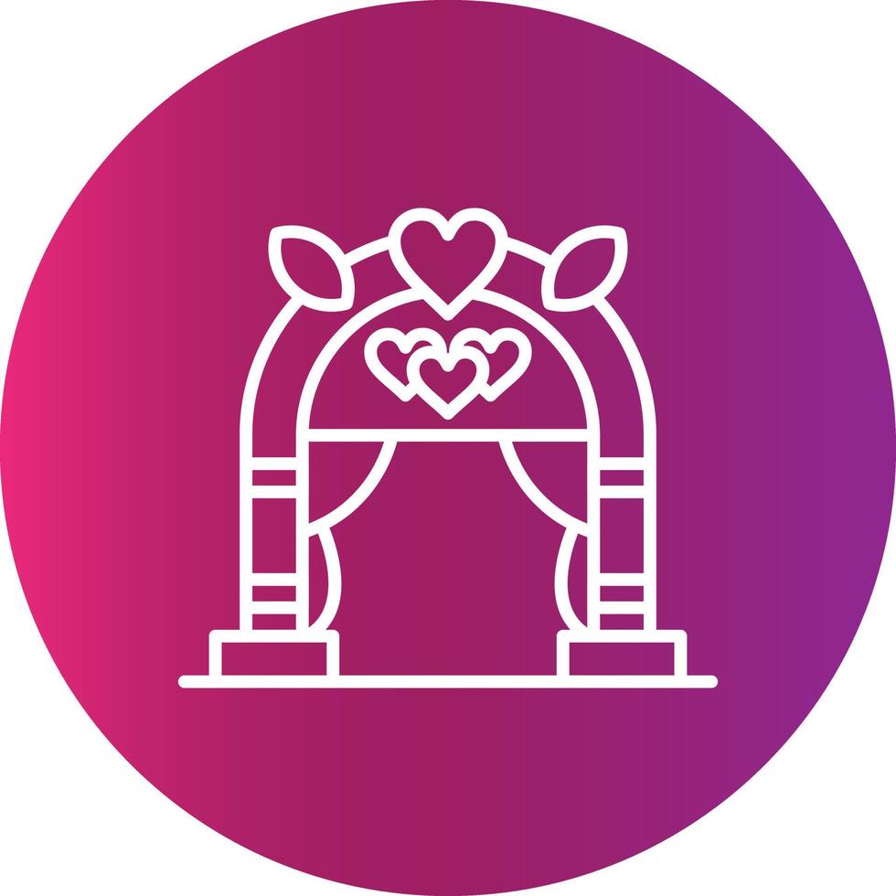 diseño de icono creativo de arco de boda vector