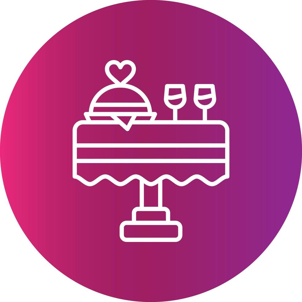 diseño de icono creativo de cena de boda vector