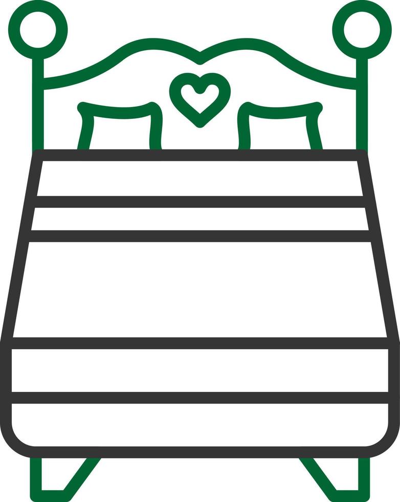Double Bed Creative Icon Design vector
