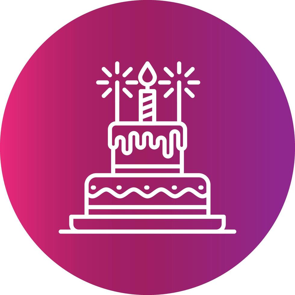 diseño de icono creativo de pastel de cumpleaños vector