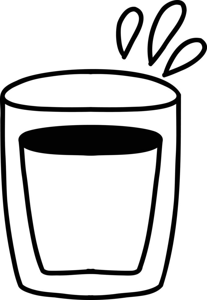 Hand Drawn clean glass illustration vector