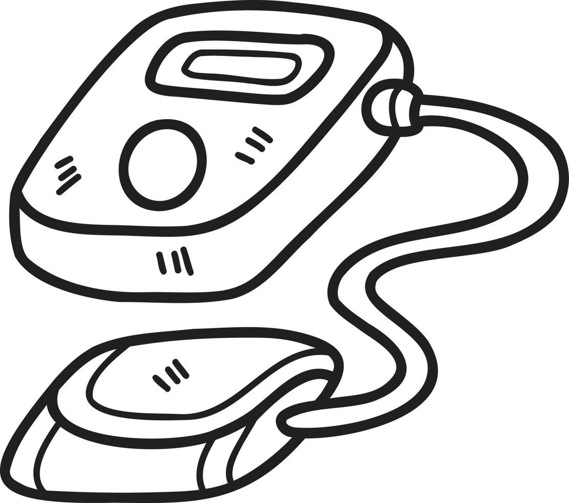 Hand Drawn blood pressure monitor illustration 15429746 Vector Art at