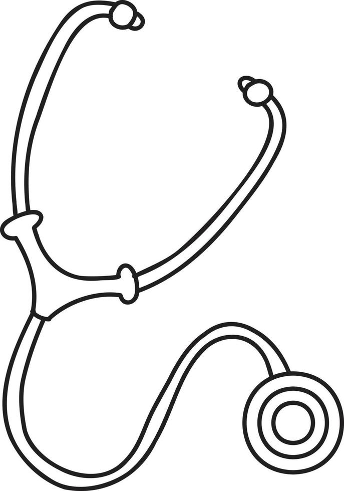 Hand Drawn Stethoscope illustration vector