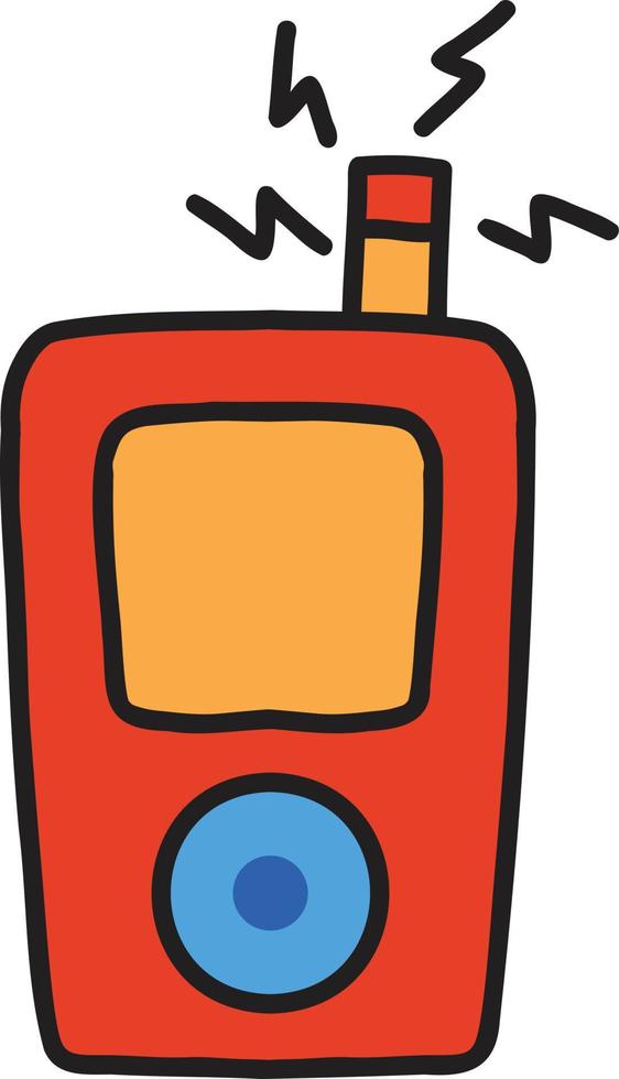 Hand Drawn telephone illustration vector
