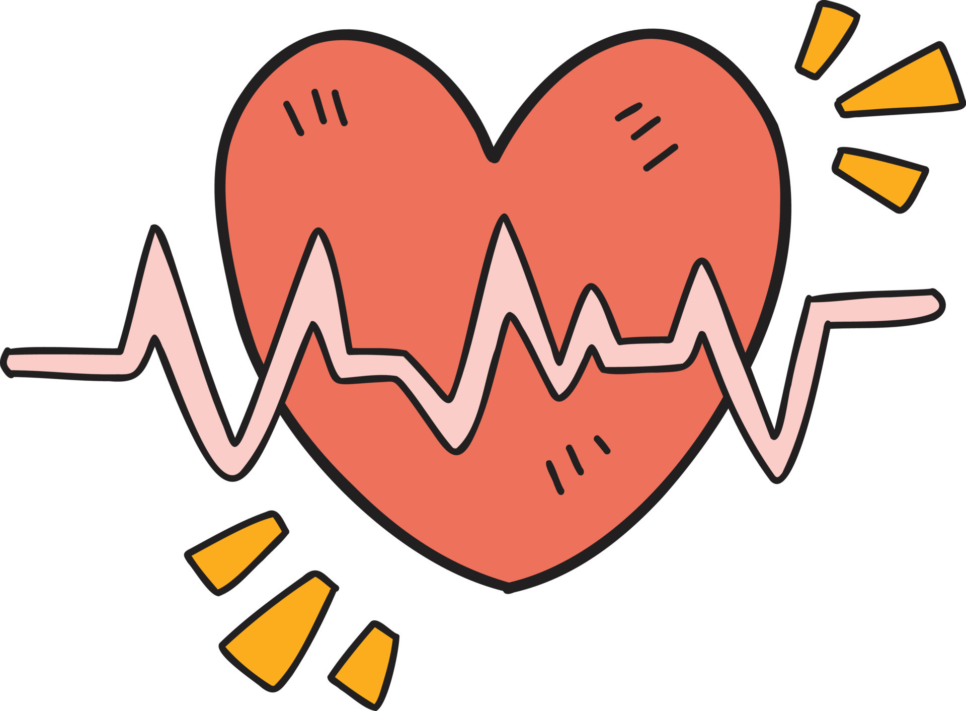 Hand Drawn Heart And Pulse Illustration 15429754 Vector Art At Vecteezy good-quotes-about-waking-up-early-quotesgram