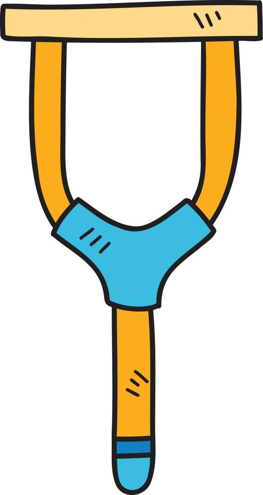Hand Drawn crutches illustration vector