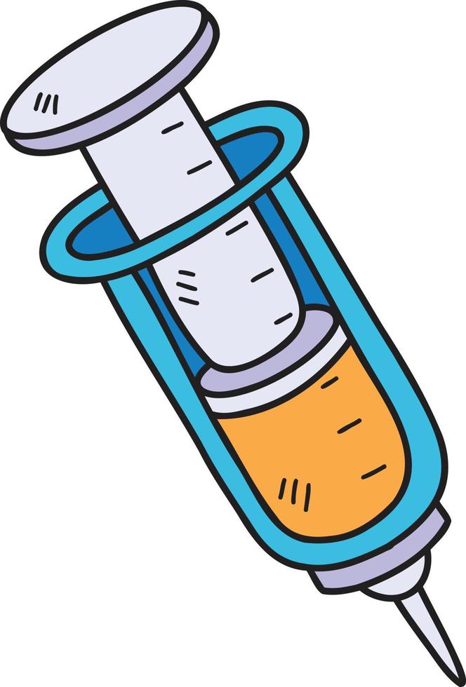 Hand Drawn syringe illustration vector