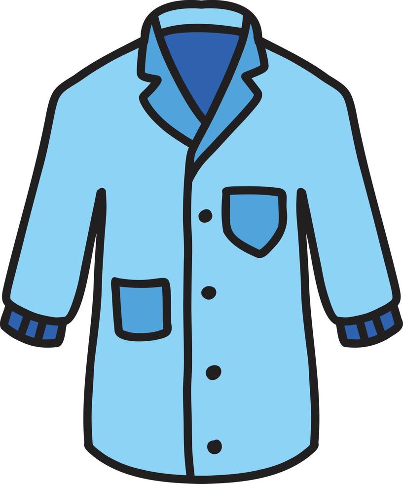 dibujado a mano ilustración de camisa de uniforme médico vector