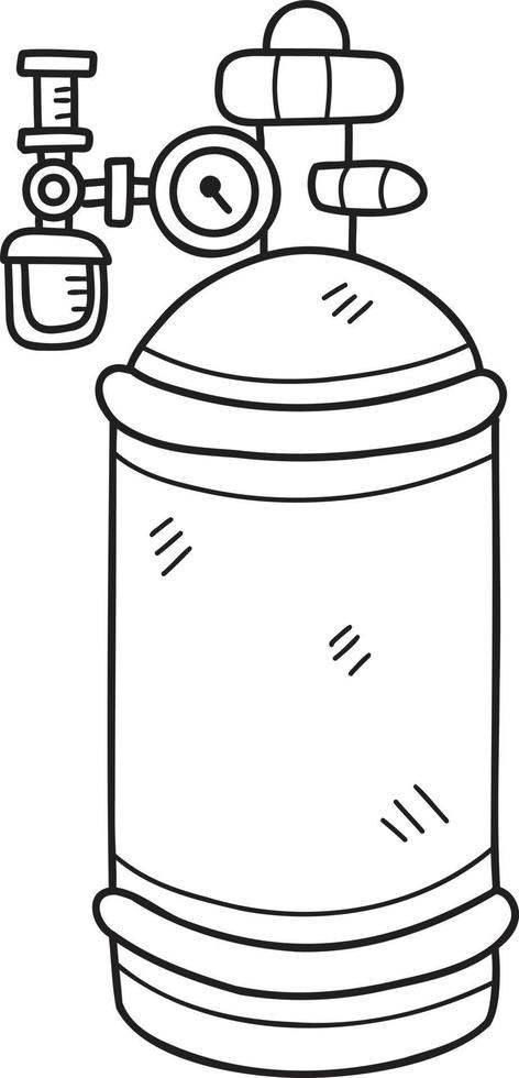 Hand Drawn oxygen Cylinder illustration 15429831 Vector Art at Vecteezy