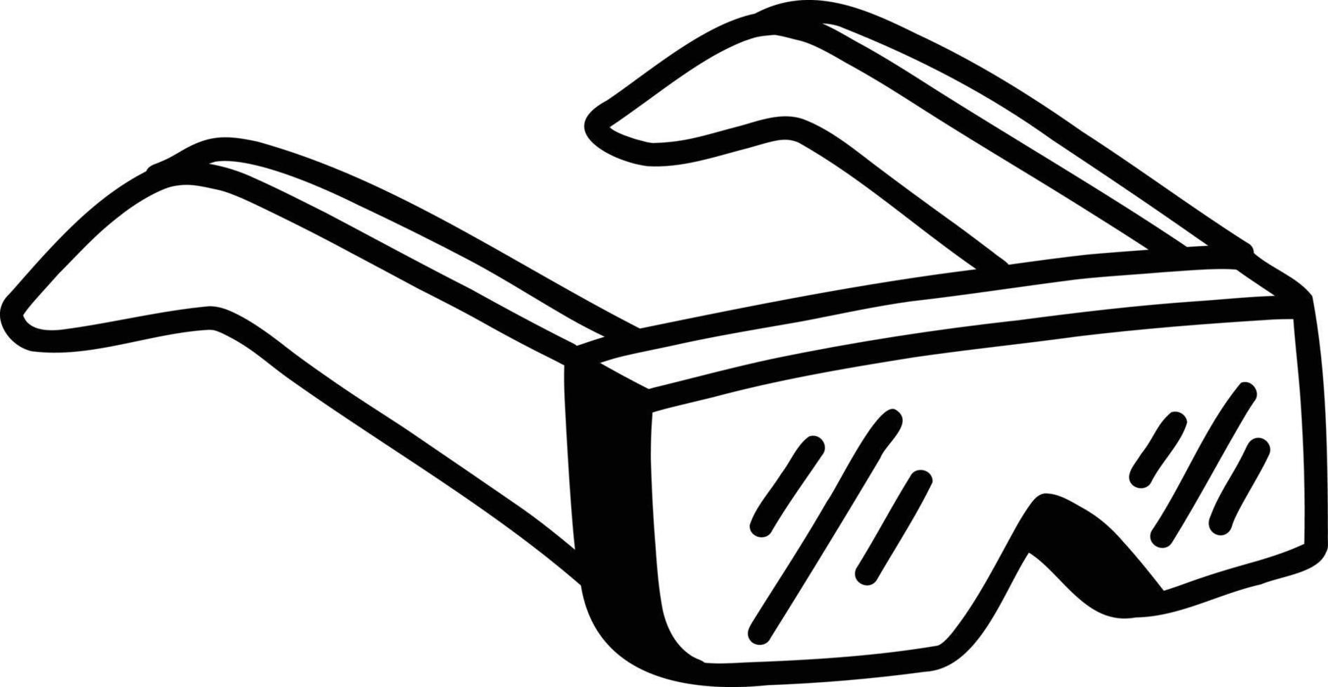 Hand Drawn safety glasses illustration vector