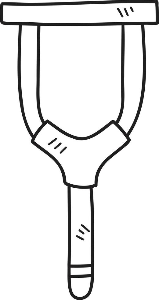 ilustración de muletas dibujadas a mano vector