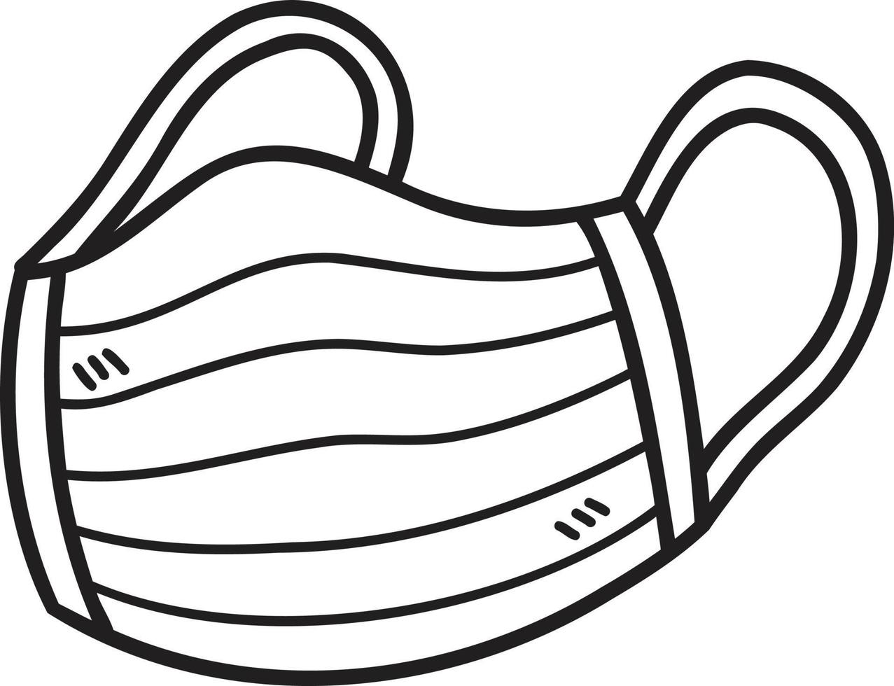 Hand Drawn mask illustration vector