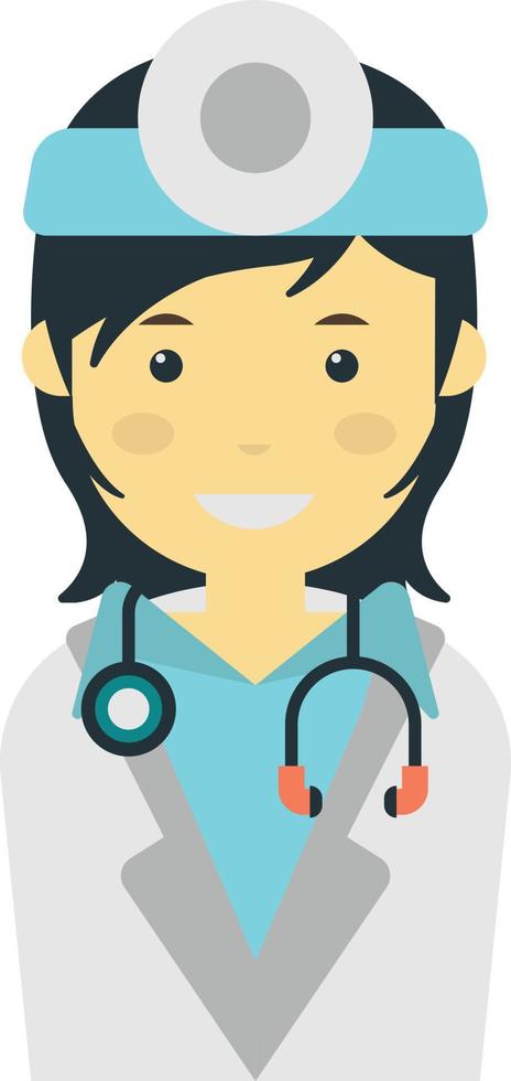 ilustración de doctora en estilo minimalista vector