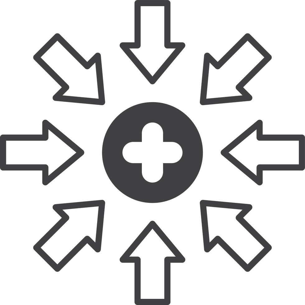 centralized concept illustration in minimal style vector