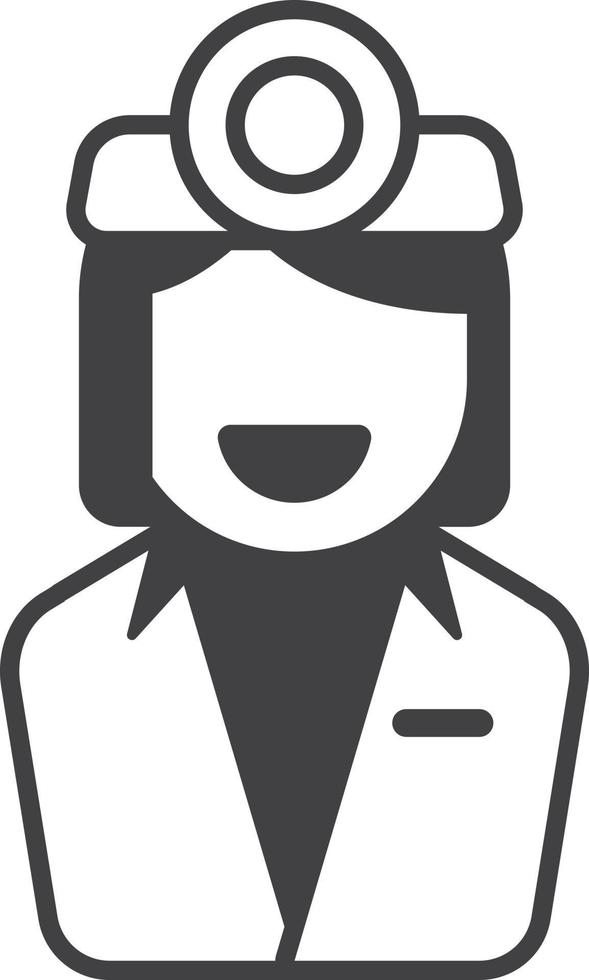 ilustración de doctora en estilo minimalista vector