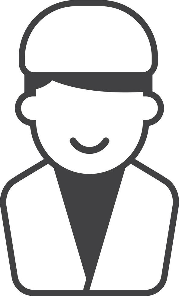male nurse illustration in minimal style vector