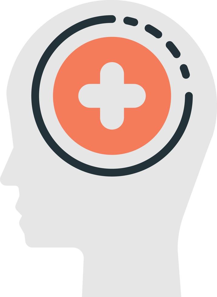 good brain illustration in minimal style vector