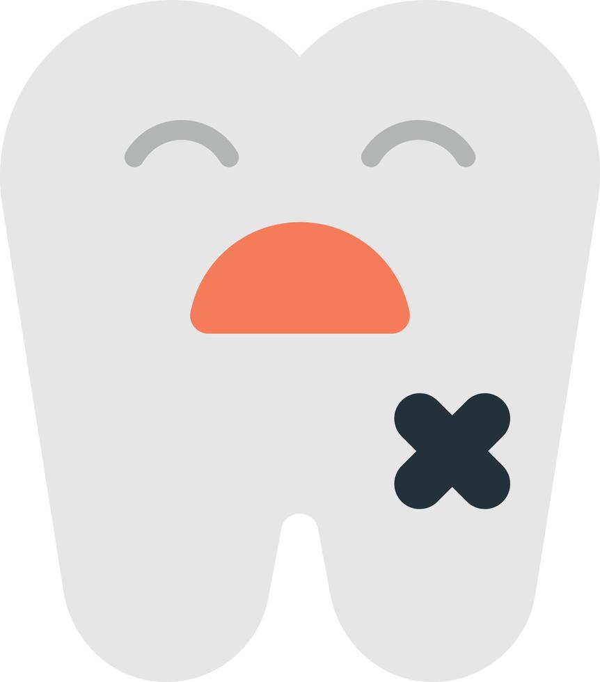 ilustración de caries dental en estilo minimalista vector