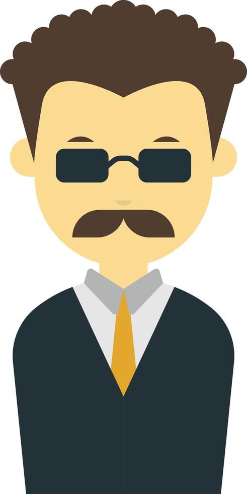 male barista illustration in minimal style vector