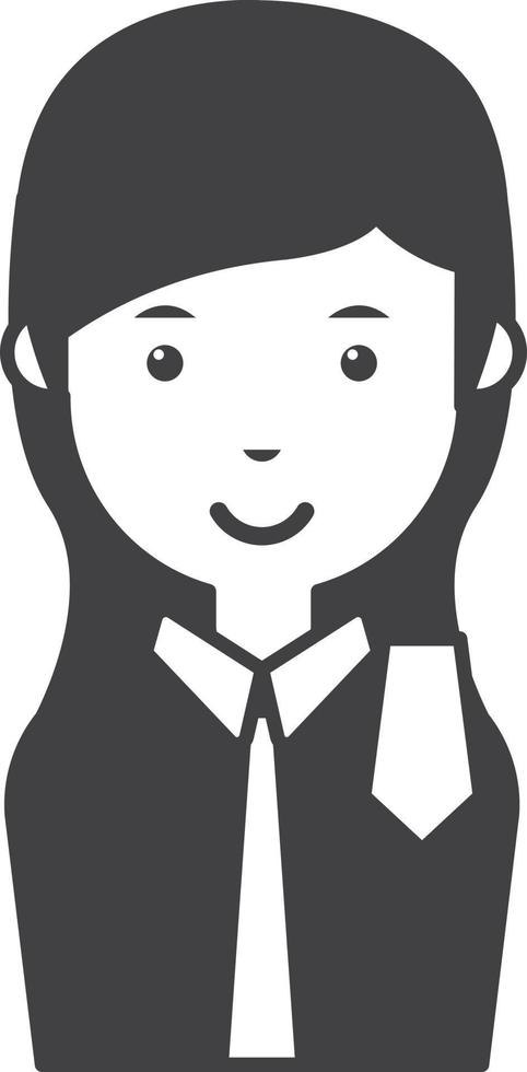 female lawyer illustration in minimal style vector